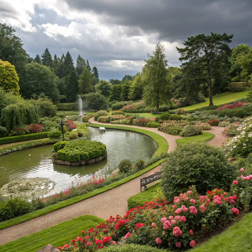 Beautifully landscaped garden